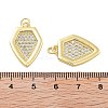Rack Plating Brass Micro Pave Cubic Zirconia Pendants KK-Z071-47G-3