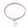 Waxed Cotton Cord Necklace Making MAK-S032-1.5mm-B16-3
