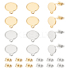 12Pcs 2 Colors 304 Stainless Steel Stud Earring Findings STAS-LP0001-76-1