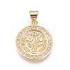 Brass Micro Pave Cubic Zirconia Pendants LS-ZIRC-L078-046G-NR-1