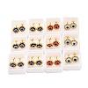 Evil Eye Glass Ear Fake Plugs EJEW-H105-27G-1