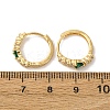 Brass Micro Pave Cubic Zirconia Teardrop Hoop Earrings EJEW-S280-05G-5