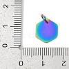 Ion Plating(IP) 304 Stainless Steel Stamping Blank Tag Charms STAS-I311-24RC-3