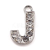 Alloy Rhinestone Letter Charms RB-A052-J01-1
