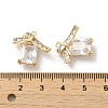 Brass with Glass Rhinestone Pendants KK-H455-30G-3