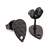304 Stainless Steel Stud Earring Findings Ion Plating(IP) STAS-O119-30EB-2