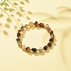 Natural Black Agate(Dyed) Round Beaded Stretch Bracelet BJEW-JB08197-07-2
