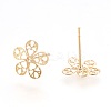 Brass Ear Studs LS-X-KK-S345-272G-2