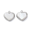 304 Stainless Steel with Synthetic Shell Charms STAS-G338-06P-1