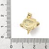 Brass Micro Pave Clear Cubic Zirconia with Resin Pendants KK-L239-048G-01-3