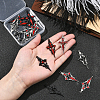 16Pcs 8 Colors Alloy Rhinestone Cross Pendants ENAM-YW0008-03-5