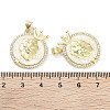 Brass Micro Pave Clear Cubic Zirconia Pendants KK-L213-010G-09-3
