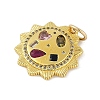 Brass Micro Pave Cubic Zirconia Pendants KK-B114-18G-2