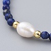Natural Lapis Lazuli(Dyed) Beads Stretch Bracelets BJEW-JB04676-02-2