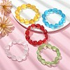 Transparent Frosted Glass Beaded Stretch Bracelets for Women BJEW-JB09512-2