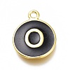 Brass Enamel Pendants KK-H103-02O-G-1
