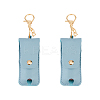 PU Leather Lipstick Holder Keychains AJEW-WH0270-203B-1