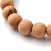 Natural Wood Beads Stretch Bracelets BJEW-JB06516-5