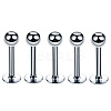 304 Stainless Steel Round Internally Threaded Labrets for Women Men WG9B6EB-03-1