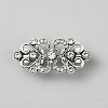 Flower Alloy & Glass Cardigan Clips AJEW-WH0314-876AS-1