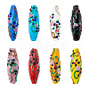 8Pcs 8 Colors Handmade Gold Sand Lampwork Beads Strands LAMP-TA0002-26-2
