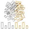 48Pcs 4 Style 201 Stainless Steel Linking Rings STAS-UN0040-26-1