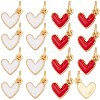 24Pcs 2 Colors Enamel Charms KK-BBC0025-01-1
