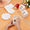Cube Paper Cupcake Storage Boxes with Visible Window BAKE-WH0002-002B-3