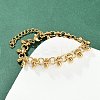 304 Stainless Steel Link Chain Bracelets for Women BJEW-Z143-01G-1