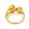 Brass Open Cuff Rings for Women RJEW-A048-05G-3