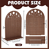 Hollow Moon Wood Earring Organizer Display Stands EDIS-WH0050-02A-2