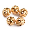 Long-Lasting Hollowed Plated Brass Beads LS-KK-O133-003C-G-1