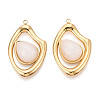 304 Stainless Steel and Glass Pendants STAS-T071-03B-G-1