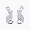 Tarnish Resistant 304 Stainless Steel Kitten Charms LS-X-STAS-H396-04P-2