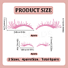 8 Pairs 2 Styles Eyelash Shape Waterproof PVC Picture Stickers DIY-HY0003-05A-2