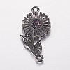 Brass Micro Pave Cubic Zirconia Links ZIRC-E150-01-3