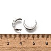 Brass Micro Pave Clear Cubic Zirconia Links Connector Charms KK-K378-66P-3