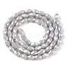 Opaque Solid Color Electroplate Glass Beads Strands LS-EGLA-N013-P4mm-B05-2