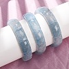 Rectangle Natural Dyed White Jade Imitation Aquamarine Beaded Stretch Bracelets for Women Men GG-CBA9ACE-C11-1