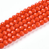 Opaque Solid Color Imitation Jade Glass Beads Strands LS-EGLA-A044-P6mm-D03-1