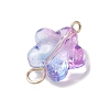 30Pcs Glass Star Connector Charms PALLOY-JF03139-5