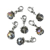 Electroplate Faceted Glass Pendants HJEW-TAC0004-15-3