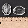 Faceted Hexagon Transparent Acrylic Beads X-TACR-R126-A01-3