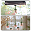 2Pcs Lily of the Valley Kintting Cotton Wool Pendant Decorations HJEW-LP0002-93E-3