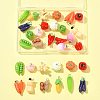 32Pcs 16 Styles Resin Iron Pendants RESI-FS0002-26-6