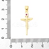 Brass Micro Pave Cubic Zirconia Pendants KK-S510-07G-3