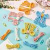 DIY Handmade Woven Cotton Bowknot Keychain Making Kits DIY-SC0028-14-5