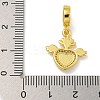 Rack Plating Brass Enamel European Dangle Charms KK-I718-26G-4