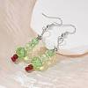 Christmas Glass Beads Dangle Earrings LS-X-EJEW-JE01624-1