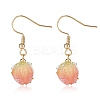 3D Resin Flower Dangle Earrings EJEW-SW00019-05-1
